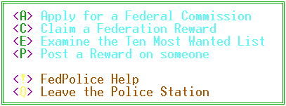 Police Command Menu